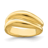 14k Polished Banded Dome Ring-R714-WBC