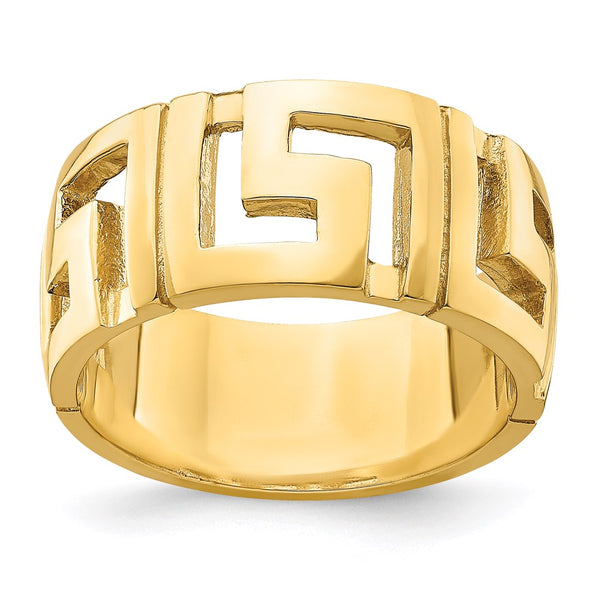 14k Cut-Out Greek Key Band-R740-WBC