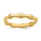 14k Polished Bamboo Band-R766-WBC