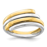 14k Two-Tone Crossover Band-R896-WBC