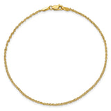 14K 1.7mm Ropa Chain Anklet-WBC-RPA028-10