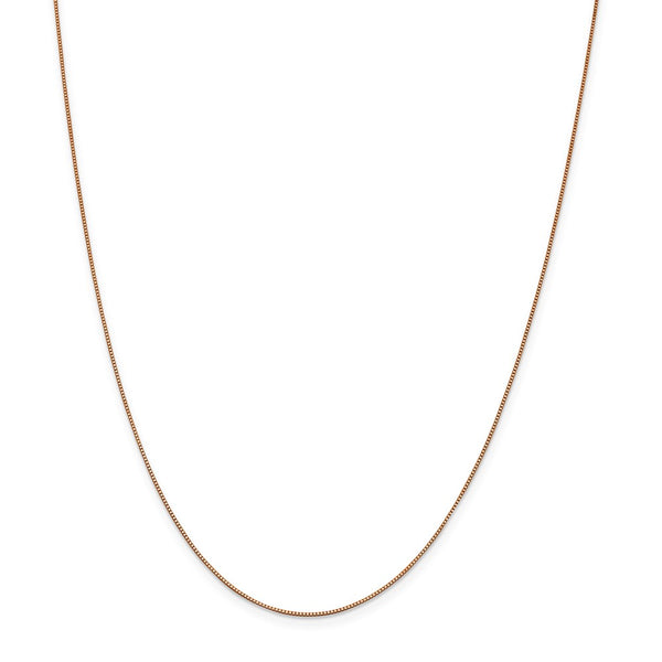 14k Rose Gold .70mm Box Chain-WBC-RSC1-18