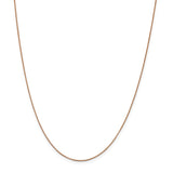 14k Rose Gold .70mm Box Chain-WBC-RSC1-22