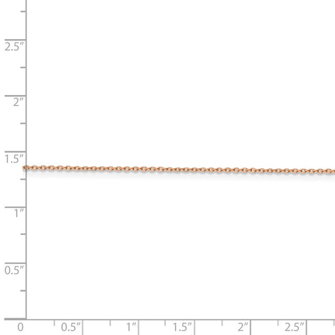 14k Rose Gold 1.0mm D/C Cable Chain-WBC-RSC20-24