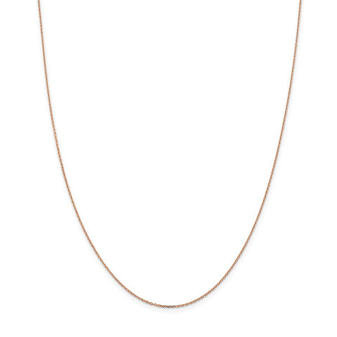 14k Rose Gold 1.0mm D/C Cable Chain-WBC-RSC20-20