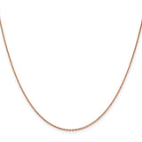 14k Rose Gold 1.4mm D/C Cable Chain-WBC-RSC21-22