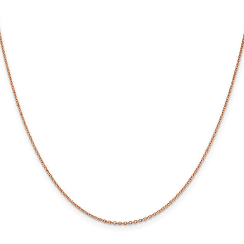 14k Rose Gold 1.4mm D/C Cable Chain-WBC-RSC21-22