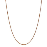 14k Rose Gold 1.4mm D/C Spiga Chain-WBC-RSC23-30