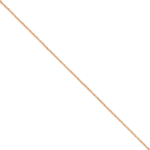 14K Rose Gold 1.7mm Ropa Chain Anklet-WBC-RSC28-10