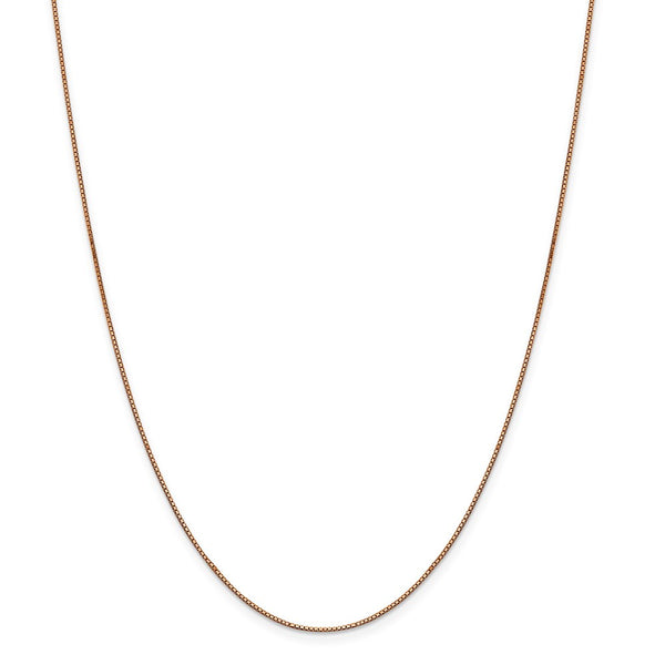 14k Rose Gold .9mm Box Chain-WBC-RSC2-24