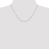 14k Rose Gold .8mm D/C Cable Chain-WBC-RSC32-18