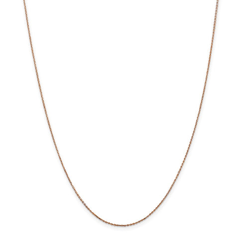 14k Rose Gold .8mm D/C Cable Chain-WBC-RSC32-20