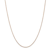 14k Rose Gold .8mm D/C Cable Chain-WBC-RSC32-18