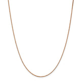 14k Rose Gold 1.10mm Box Chain-WBC-RSC33-22