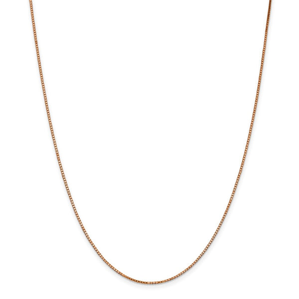 14k Rose Gold 1.10mm Box Chain-WBC-RSC33-30