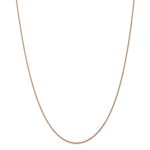 14k Rose Gold .8mm Baby Rope Chain-WBC-RSC35-24