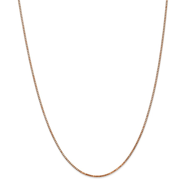 14k Rose Gold 1.3mm Box Chain-WBC-RSC36-20