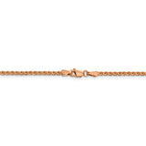 14k Rose Gold 1.8mm D/C Spiga Chain-WBC-RSC37-24