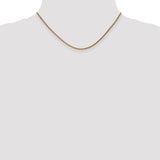 14k Rose Gold 1.8mm D/C Spiga Chain-WBC-RSC37-16