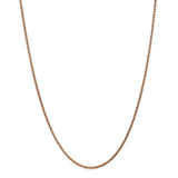 14k Rose Gold 1.8mm D/C Spiga Chain-WBC-RSC37-30