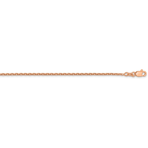 14k Rose Gold 1.65m D/C Cable Chain-WBC-RSC39-18