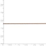 14k Rose Gold 1.00mm D/C Spiga Chain-WBC-RSC4-20