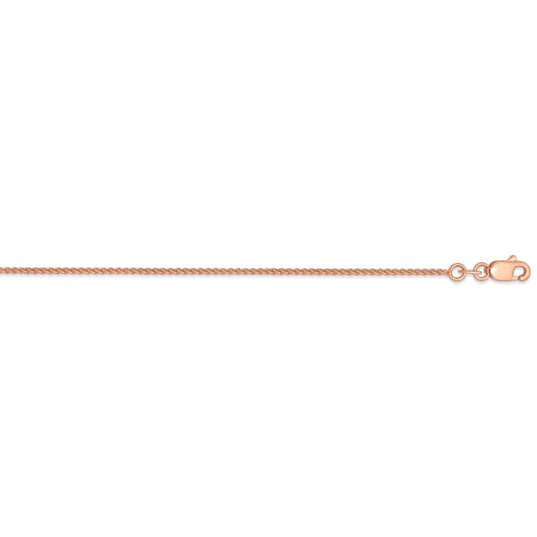 14k Rose Gold 1mm Solid Polished Spiga Chain-WBC-RSC40-24