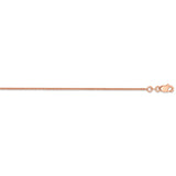 14k Rose Gold 1mm Solid Polished Spiga Chain-WBC-RSC40-30