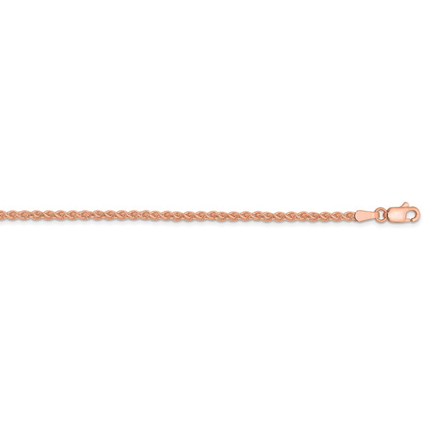 14k Rose Gold 2.00mm Solid Polished Spiga Chain-WBC-RSC43-24