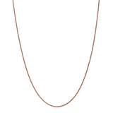 14k Rose Gold 1.2mm D/C Spiga Chain-WBC-RSC5-20