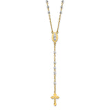 14k Two-tone Semi-solid Rosary Necklace-WBC-SF1475-16