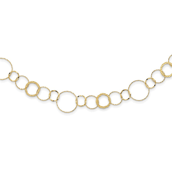 14K Yellow Combo Circle Chain-WBC-SF1668-24