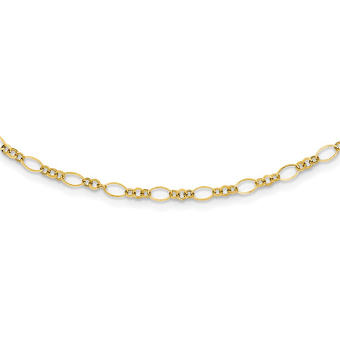 14k Oval Link Necklace-WBC-SF1839-18