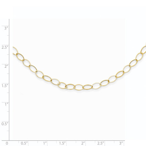 14k Oval Link Necklace-WBC-SF1848-18