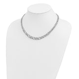 14K White Gold Diamond Cut Necklace-WBC-SF2169-17