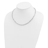 14K White Gold Fancy Link Necklace-WBC-SF2198-18