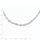 14K White Gold Fancy Link Necklace-WBC-SF2198-18