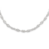 14K White Gold Fancy Link Necklace-WBC-SF2198-18