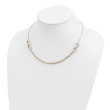 14k Polished and Textured Fancy Link Necklace-WBC-SF2226-17.75