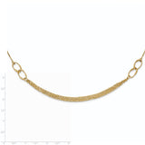 14k Polished and Textured Fancy Link Necklace-WBC-SF2226-17.75