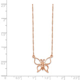 14k Rose Gold Polished Butterfly Necklace-WBC-SF2273-17