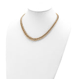 14k Polished Fancy Graduated Curb Chain Necklace-WBC-SF2415-18