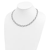 14k White Gold Fancy Link 18in Necklace-WBC-SF2418-18