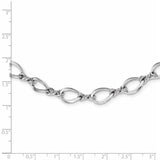 14k White Gold Fancy Link 18in Necklace-WBC-SF2418-18