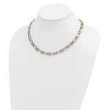 14k Two-Tone Polished Necklace-WBC-SF2419-17.5