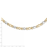 14k Two-Tone Polished Necklace-WBC-SF2419-17.5