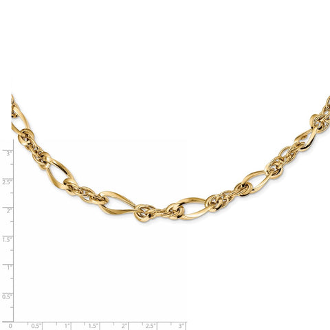 14k Polished Fancy Link 18in Necklace-WBC-SF2422-18