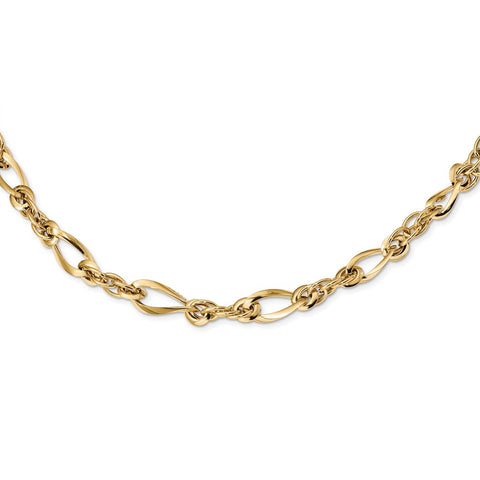 14k Polished Fancy Link 18in Necklace-WBC-SF2422-18