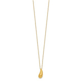 14k Polished Puffed Teardrop 18in Necklace-WBC-SF2444-18