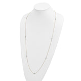 14k Two-tone Polished and Textured Circles Necklace-WBC-SF2455-36